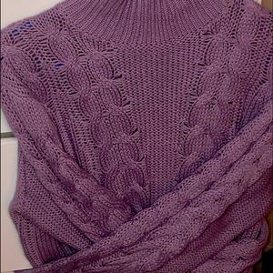 A Lavender Colored Knitted Sweater